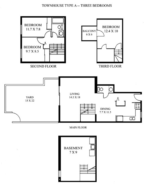 floorplan of townhouse A