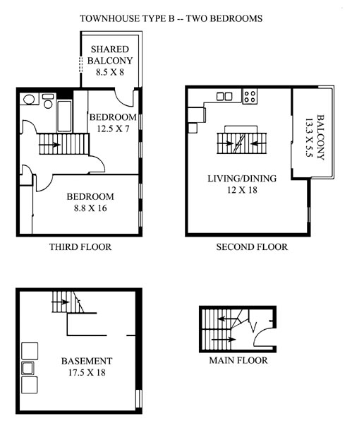 floorplan townhouse B